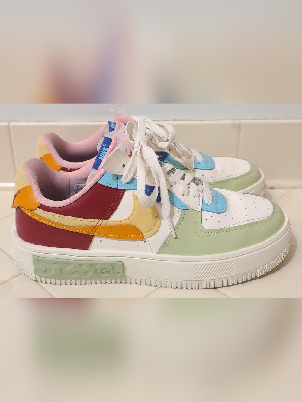 Nike Air Force 1 Fontanka Sail Multi Women's Size 9 - Picture 3 of 7